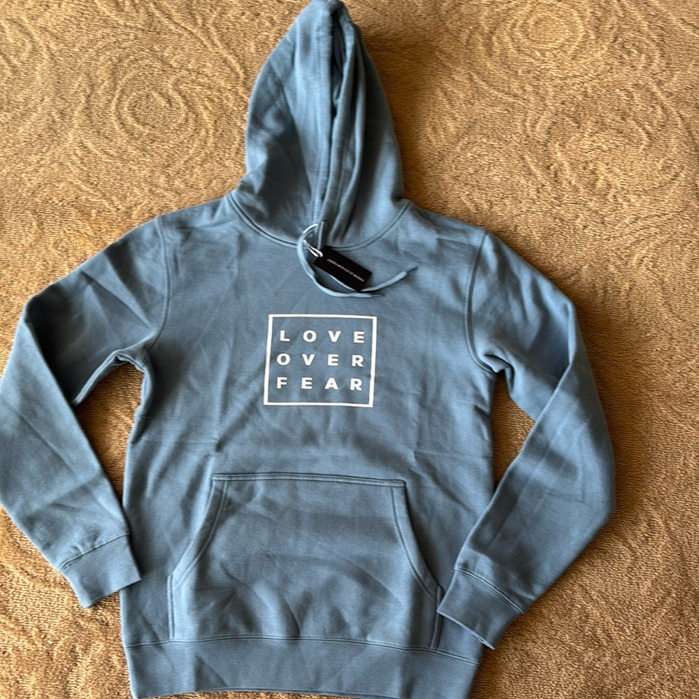 Love over fear seek discomfort, hoodie brand new with original tags